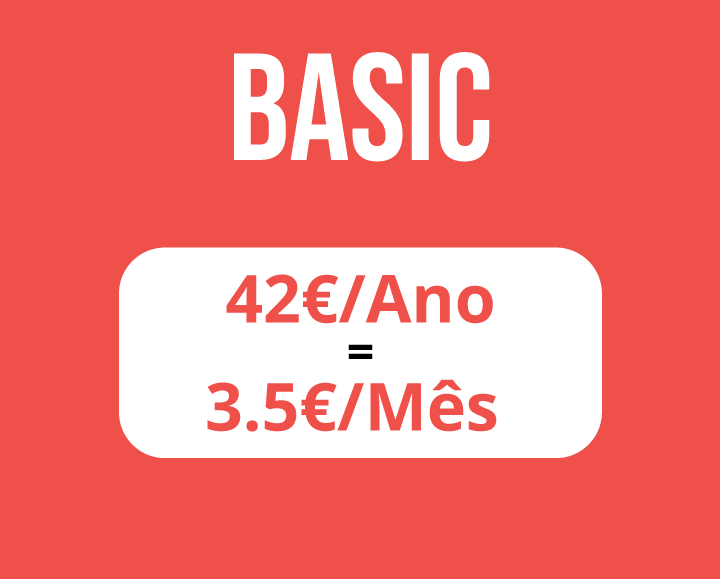 Plano GESFaturação Basic: 42€/ano